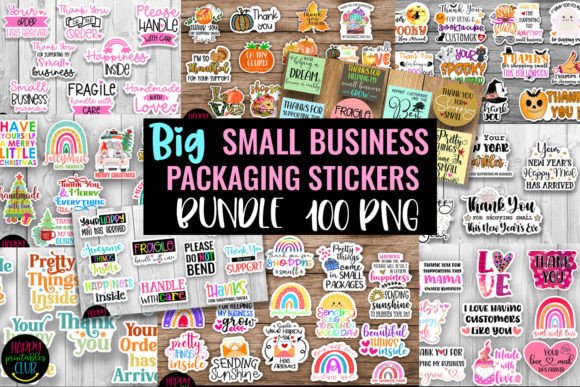 Download Small Business Packaging Stickers Bundle - Small Collection