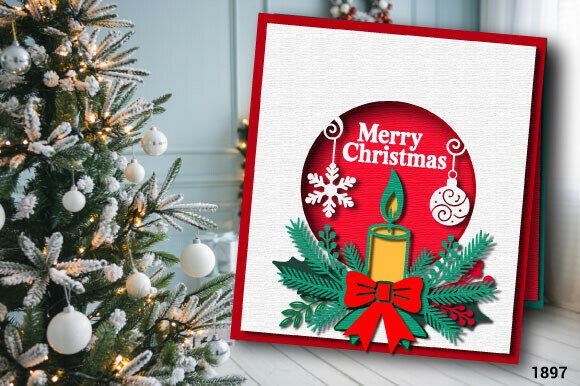 Download Christmas Greeting Card SVG Layered 1897 - Premium Bundle