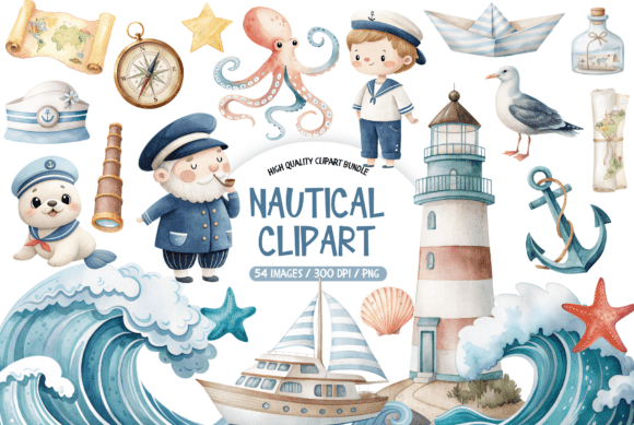 Download Nautical Clipart Bundle - Nautical clipart Collection