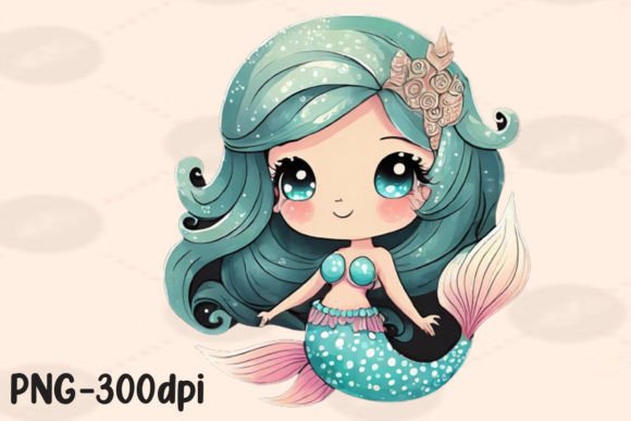 Download Kawaii Mermaid Sublimation - Mermaid sublimation Collection