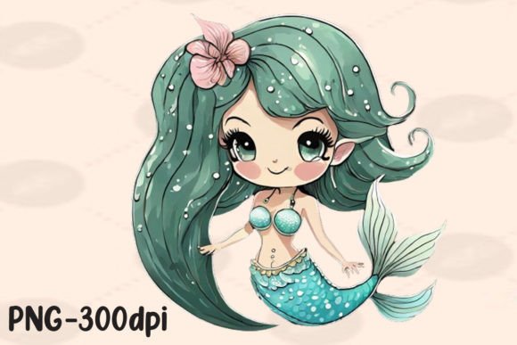 Download Kawaii Mermaid Sublimation - Mermaid sublimation Collection