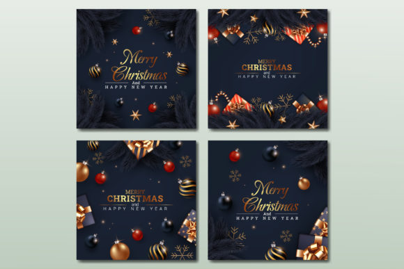 Download Set of Merry Christmas Greeting Card - Premium Bundle