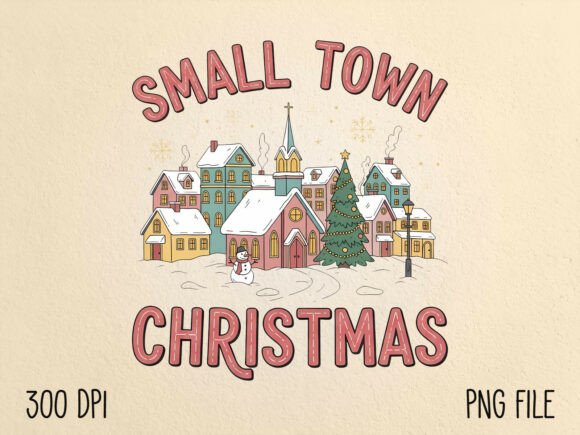 Download Small Town Christmas Cozy Winter PNG - Small Collection