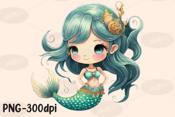 Download Kawaii Mermaid Sublimation - Premium Resources