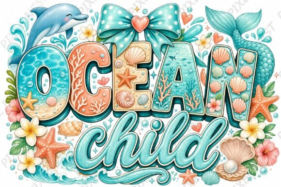 Download Ocean Child Mermaid Sublimation PNG - Mermaid sublimation Collection