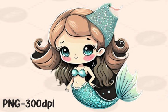 Download Kawaii Mermaid Sublimation - Mermaid sublimation Collection