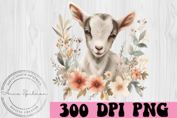 Download Floral Boho Baby Goat - Baby goat Collection