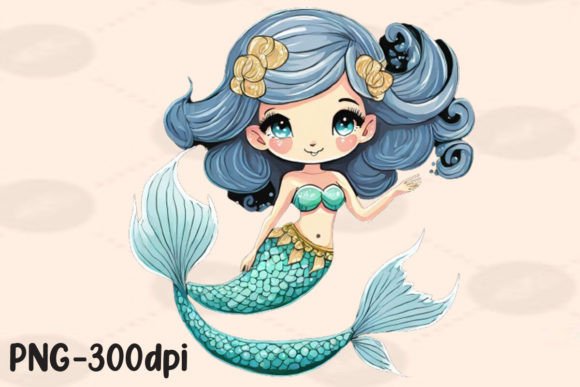 Download Kawaii Mermaid Sublimation - Premium Resources