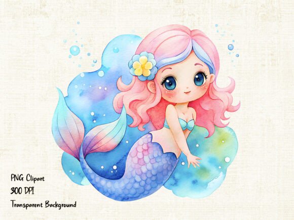 Download Watercolor Mermaid Sublimation Design - Mermaid sublimation Collection