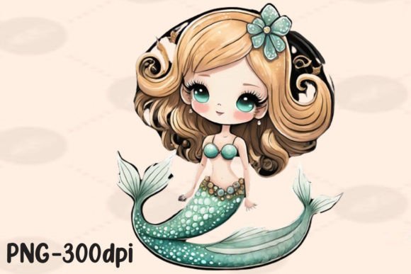 Download Kawaii Mermaid Sublimation - Mermaid sublimation Collection
